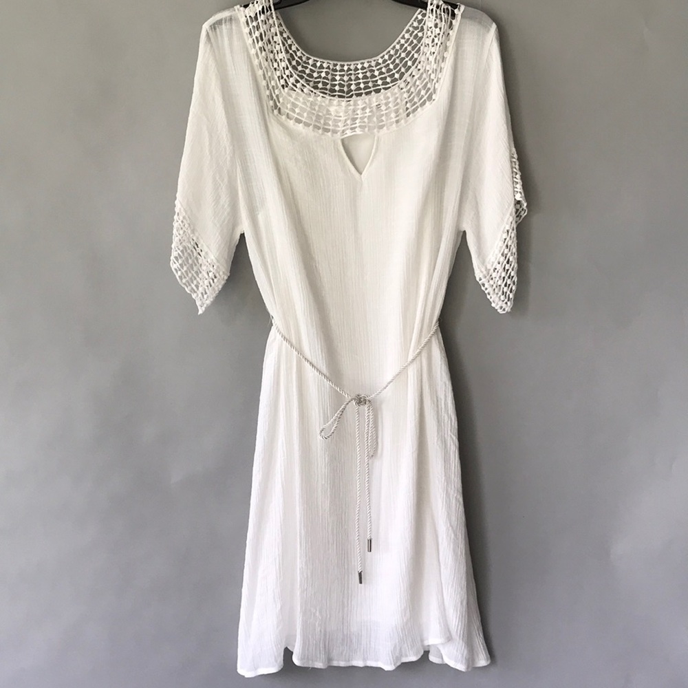 Mlle Gabrielle White Organza Dress
